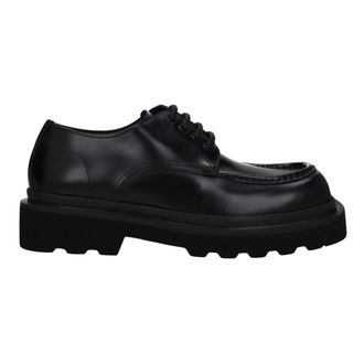 Dolce & Gabbana Leren Oxfords en Derbies - Heren - Veterschoenen - Zwart - 39 1/2 EU - Leer - Schoenen