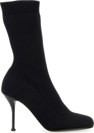 Alexander McQueen Alexander Mcqueen Black Stretch Nylon Ankle Boots