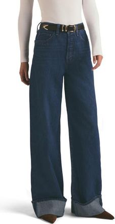 Favorite Daughter The Masha Cuffed High Waist Wide Leg Jeans in Belmont at Nordstrom, Size 30