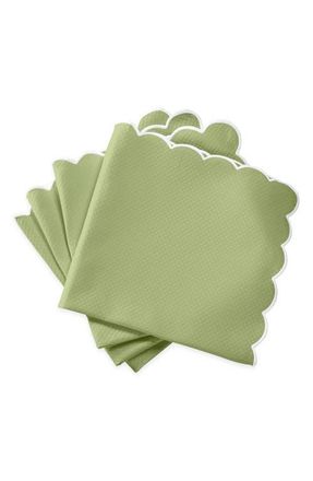 Matouk Savannah Gardens Set of 4 Napkins in Spring Green at Nordstrom