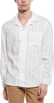 7 For All Mankind Linen-Blend Camp Shirt