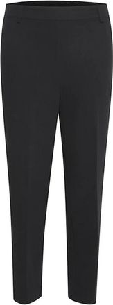 Kaffe Hoge Taille Cropped Broek Zwart Diep - Dames - Slim Fit Broeken - Zwart - M - Broeken