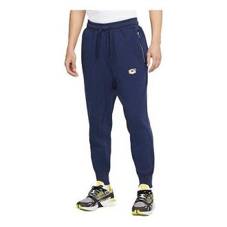 Nike Sportswear Airmoji Embroidered Bundle Feet Knit Sports Pants Navy Blue Dark CU4262-410