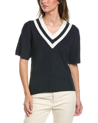 Brooks Brothers Mini Cable Linen-Blend Tennis Sweater