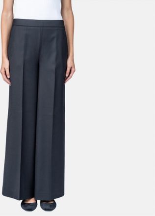 Via Masini Wide Leg Trousers In Black