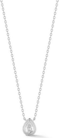 Glaze Jewelry Pear Cut Cubic Zirconia Pendant Necklace in Silver at Nordstrom Rack