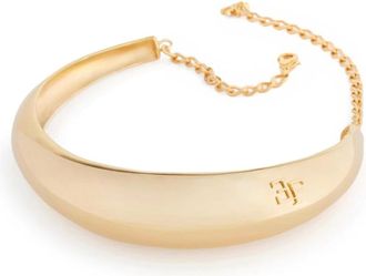Elisabetta Franchi Accessoires, Dames, Geel, ONE Size, Halvemaanvormige Ketting