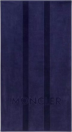 Moncler Pre-owned Logo Beach Towel - - Pre-owned - Uomo - Blu - ONE SIZE
