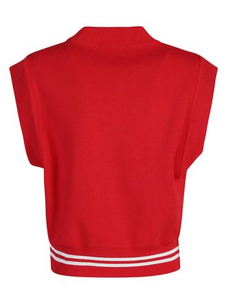 Autry Logo-Embroidered Tank Top - Red