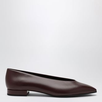Loro Piana Ballerine Rebecca marroni in pelle