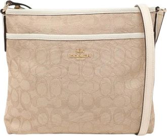 Coach Pre-owned Swingpack Crossbody - Dames - Vintage Schoudertas - Beige - ONE Size - Leer - Vintage