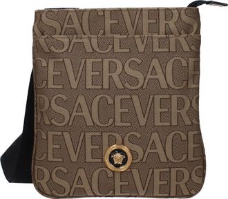 Versace Herens Crossbodytas Beige/bruine stof