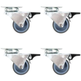 vidaXL Ruote Girevoli Gemellate 8 pz 50 mm - Vidaxl