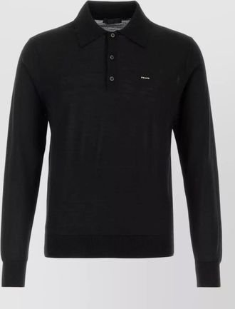 Prada virgin wool polo shirt