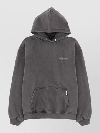 Represent cotton oversized logo-print hoodie
