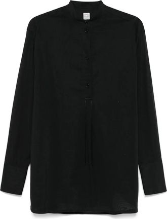 Toteme Blusa con colletto rialzato - Nero
