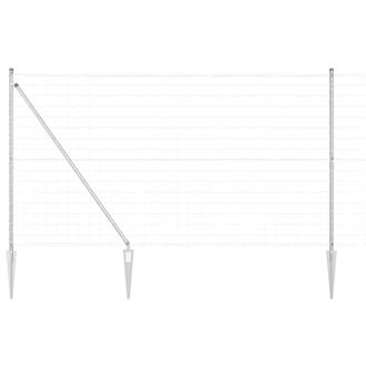 Berkfield Home Euro Fence with 7 Spike Posts 1.5x10 m Galvanised Steel in Silver