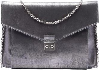 Dior Pre-owned Vintage Crossbody Clutch - Dames - Vintage Clutch - Grijs - ONE Size - Leer - Vintage