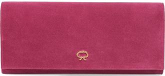 Gianvito Rossi Monica Clutch Bag in Dark Pink Suede at Nordstrom
