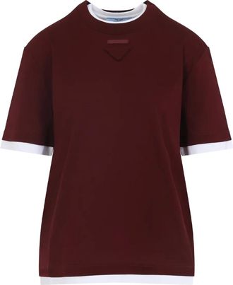 Prada Top a strati - Rosso