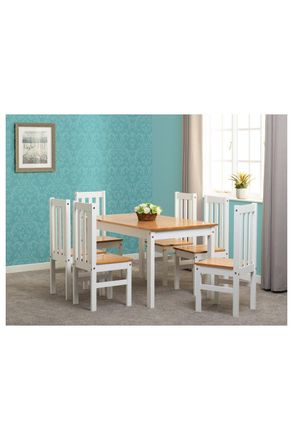 Seconique Ludlow 1+6 Dining Set in White