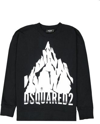 Dsquared2 Black Cotton Mens Sweatshirt