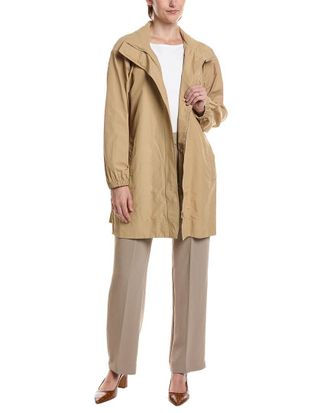 Eileen Fisher Eileen Fisher Stand Collar Long Coat
