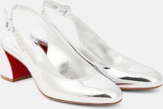 Christian Louboutin So Jane Sling metallic leather slingback pumps