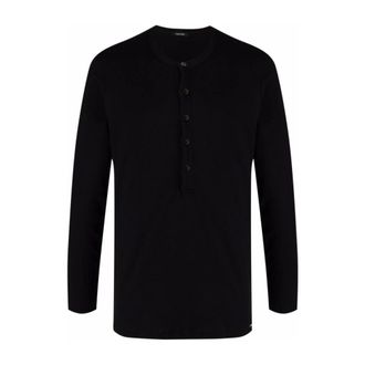 Tom Ford Black Underwear Stylish T-shirt - male - Tom Ford - Long Sleeve T-Shirts - Black - XL - Tops