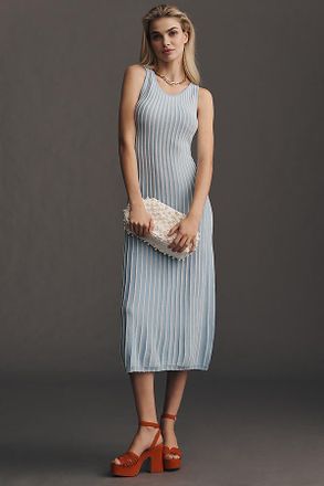 Conditions Apply Sleeveless Stripe Midi Dress