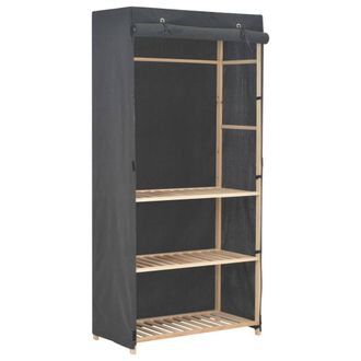 Berkfield Home 3-Tier Wardrobe Grey 79x40x170 cm Fabric | Size: 79 x 40 x 170 cm