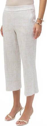 Joseph Ribkoff Millennium Geometric Print Culotte Pants In Beige/vanilla