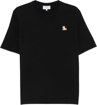 Maison Kitsun&eacute; T-shirt Girocollo - - Tops - Donna - Nero - XL