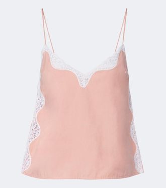 Poss&eacute; Tabitha lace-trimmed top