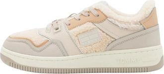 Tommy Hilfiger Warm Basket Sneakers - Dames - Schoenen - Beige - Maat: 36 EU Leer