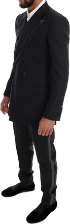 Dolce & Gabbana Mens Gray Wool Double Breasted 3 Piece Suit