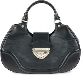 Louis Vuitton Montaigne Sac Epi Leather Black Leather Handbag (Pre-Owned)