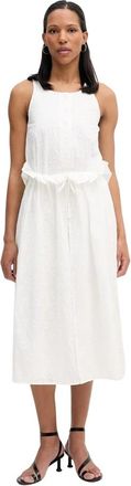 Isabelle Blanche Maxi jurk met wijde rok - Dames - Casual kleedjes - Wit - XS - Katoen - Kleedjes