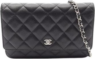 Chanel Pre-owned Matelasse Grained Calf Shoulder Bag - Dames - Vintage Schoudertas - Zwart - ONE Size - Leer - Vintage