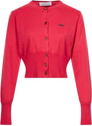 Vivienne Westwood Bea Cropped Cardi - Dames - Truien - Roze - Maat: S Zijde