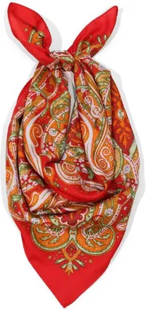 Petit Moments Penny Paisley Square Scarf in Red at Nordstrom