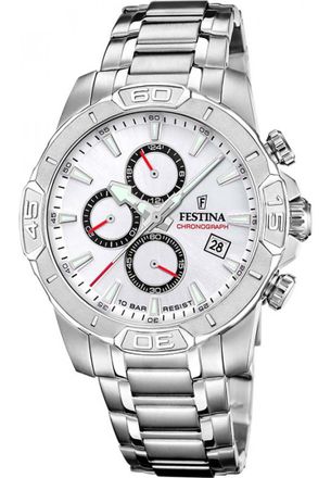 Festina F20704-1 Mens Timeless Chronograph Watch - Silver - One Size