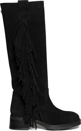 Steve Madden Womens Suede Banner F 015 Boots - Black - Size UK 4