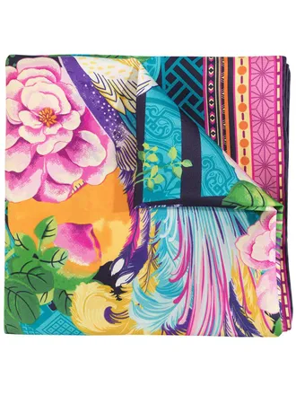 Shanghai Tang Foulard met print - Blauw