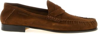 Tom Ford Brown Suede Leather Slip-On Mens Loafers