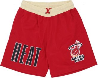 Mitchell & Ness Miami Heat Basketbalshorts Vintage Stijl - Heren - Fitness - Rood - XL - Polyester - Fitness