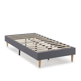 HOMN Base tapizada 90x190 cm gris oscuro, 30 cm altura