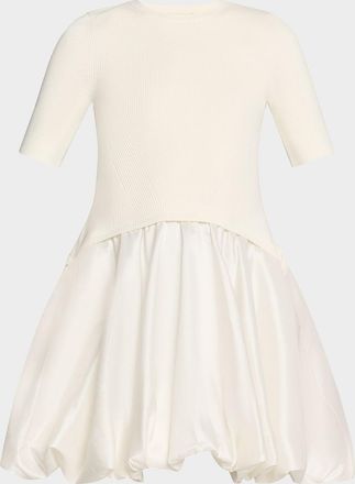 SIMKHAI Kenny Short-Sleeve Bubble Dress