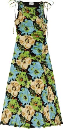 Ganni Abito con stampa a fiori - Verde