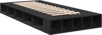 vidaXL Estructura De Cama Madera De Ingenier&iacute;a Negra 75x190 Cm Vidaxl